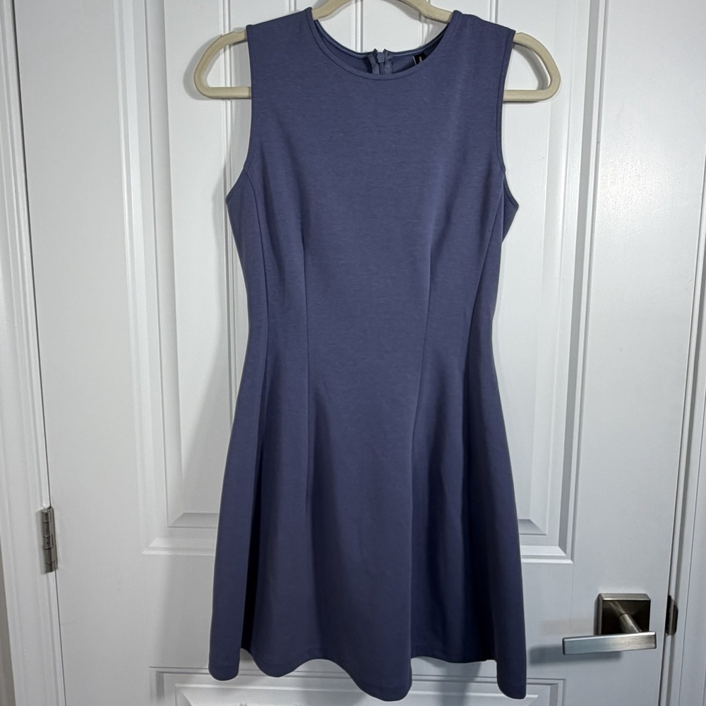 PrettyGarden Periwinkle Sleeveless Fit & Flare Knit Dress Women's Small